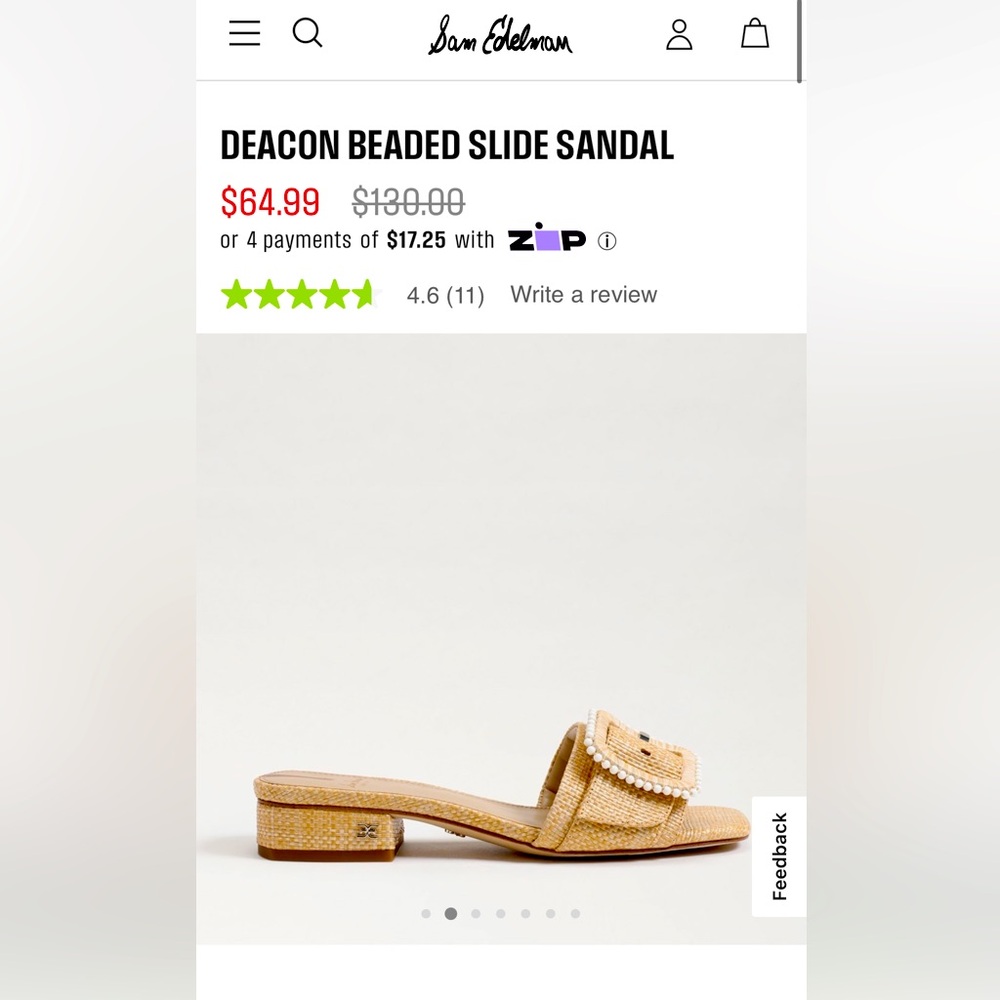 Brand new Sam Edelman Deacon Beaded Slide 8.5